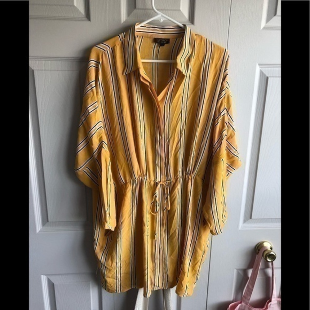 Topshop Women’s Overside Tie Front Top Size 10